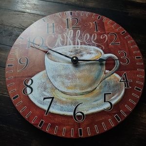 None Accents - Coffee/Cafe Wood wall clock None Accents - Coffee/Cafe Wood wall clock
